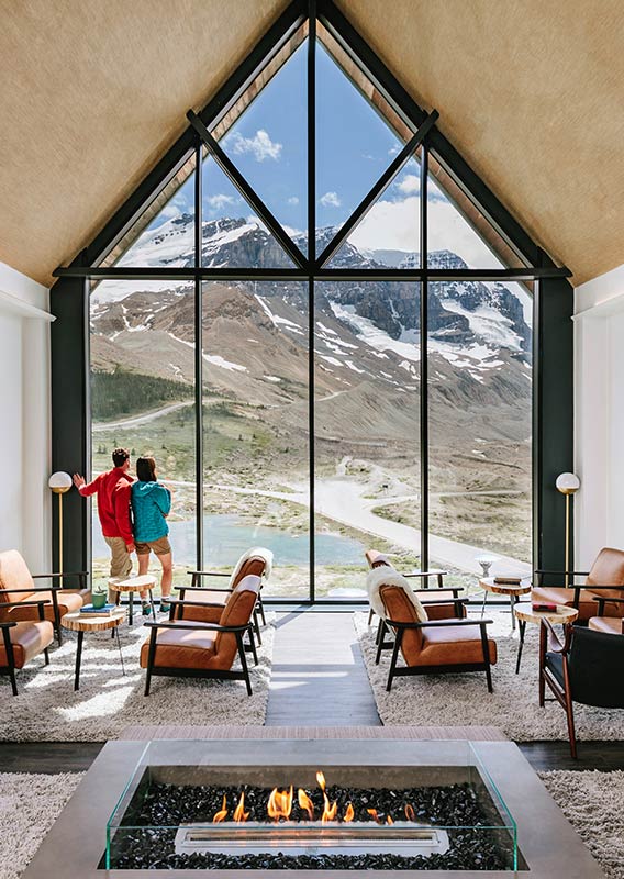 Interior of Glacier View Lodge