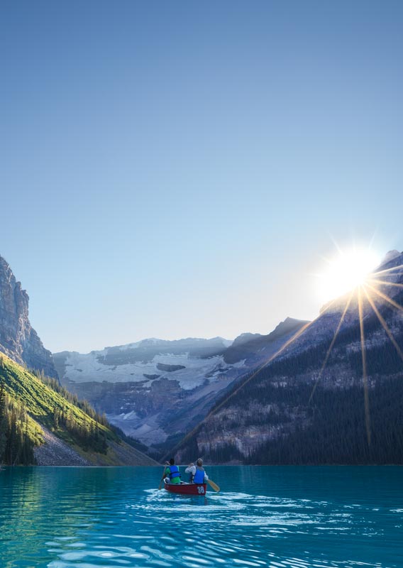 Canoeing at Lake Louise