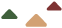 Three triangles, green, yellow and red.