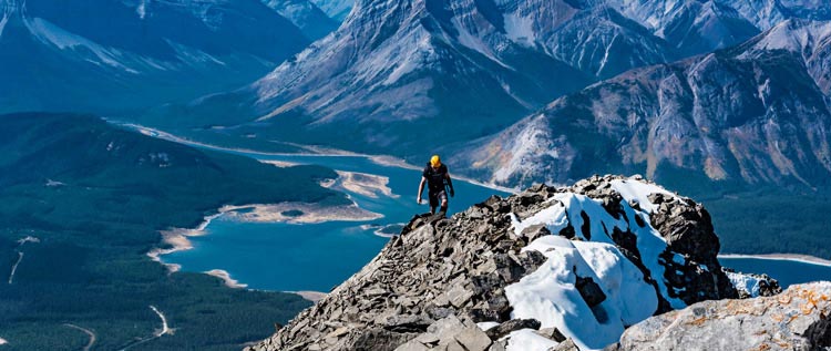 Climber on Mt. Assiniboine