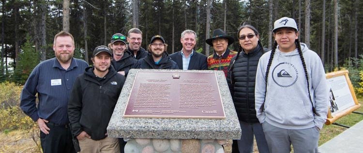 Attendees with the new Plaque