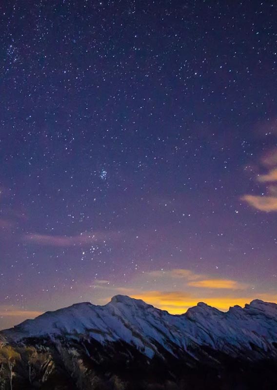 Stargazers view from the Summit of Sulphur Mountain