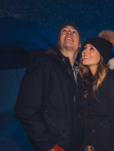 Stargazers at the Banff Gondola 