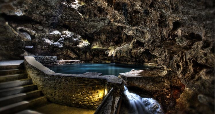 The cave of the Cave and Basin National Historic Site