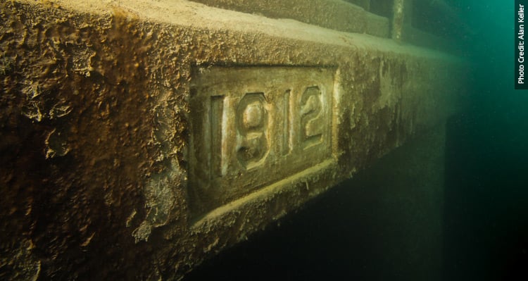 1912 dam beneath Lake Minnewanka