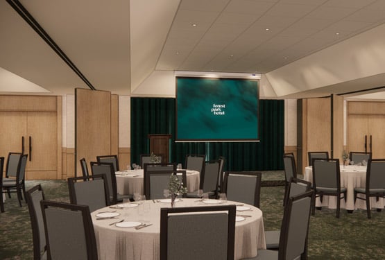 Forest Park Hotel renovated ballroom rendering