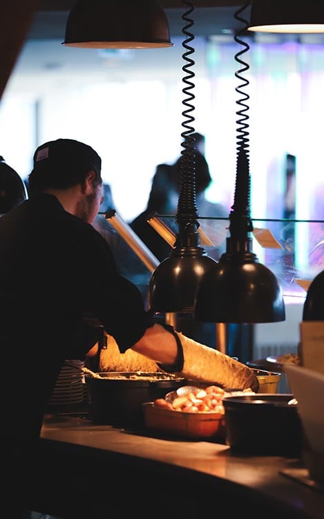 Buffet prep at Northern Lights Alpine Kitchen.