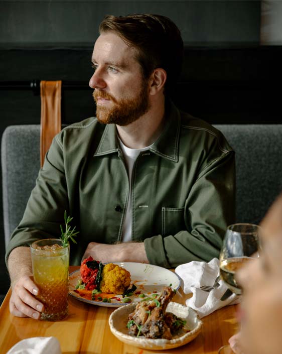 Couple dining at Sky Bistro