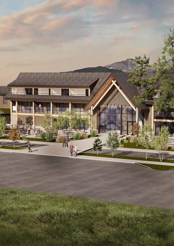A rendering of the exterior view of the upgraded Forest Park Hotel.