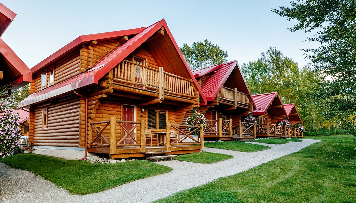 Beautiful alpine cabins in the forest of Jasper