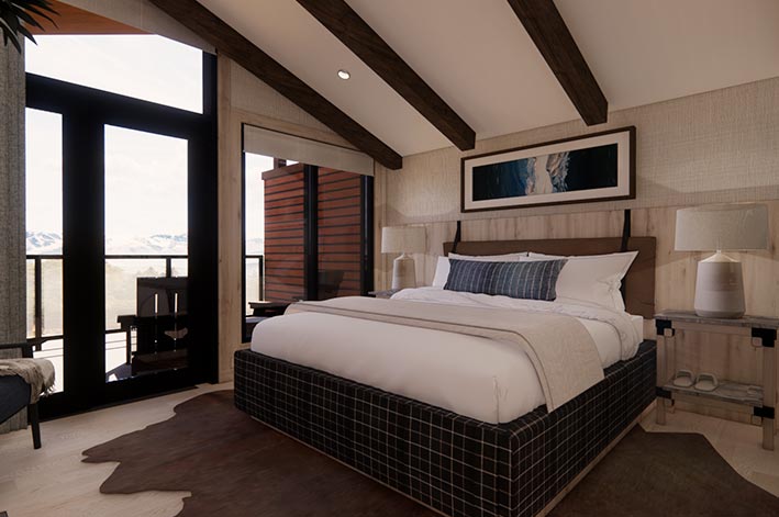 A bed in a Founders Room