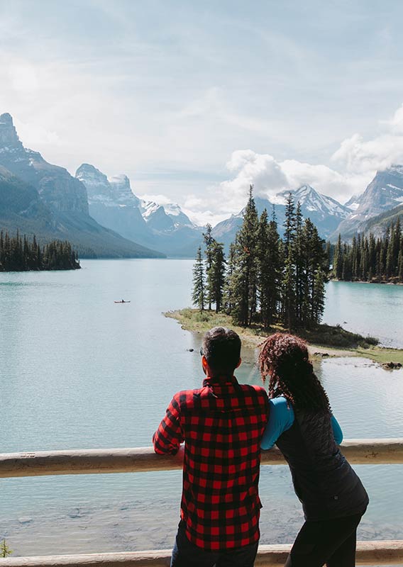 Spirit Island at Maligne Lake in Jasper National Park
