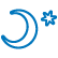 Moon and star icon